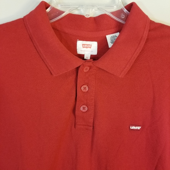 Levi's Red Polo Shirt XL - Picture 3 of 16